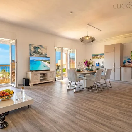 Tudor Flat Sea View With Parking, Wifi, Terrace, Close To The Sea * ألغيرو